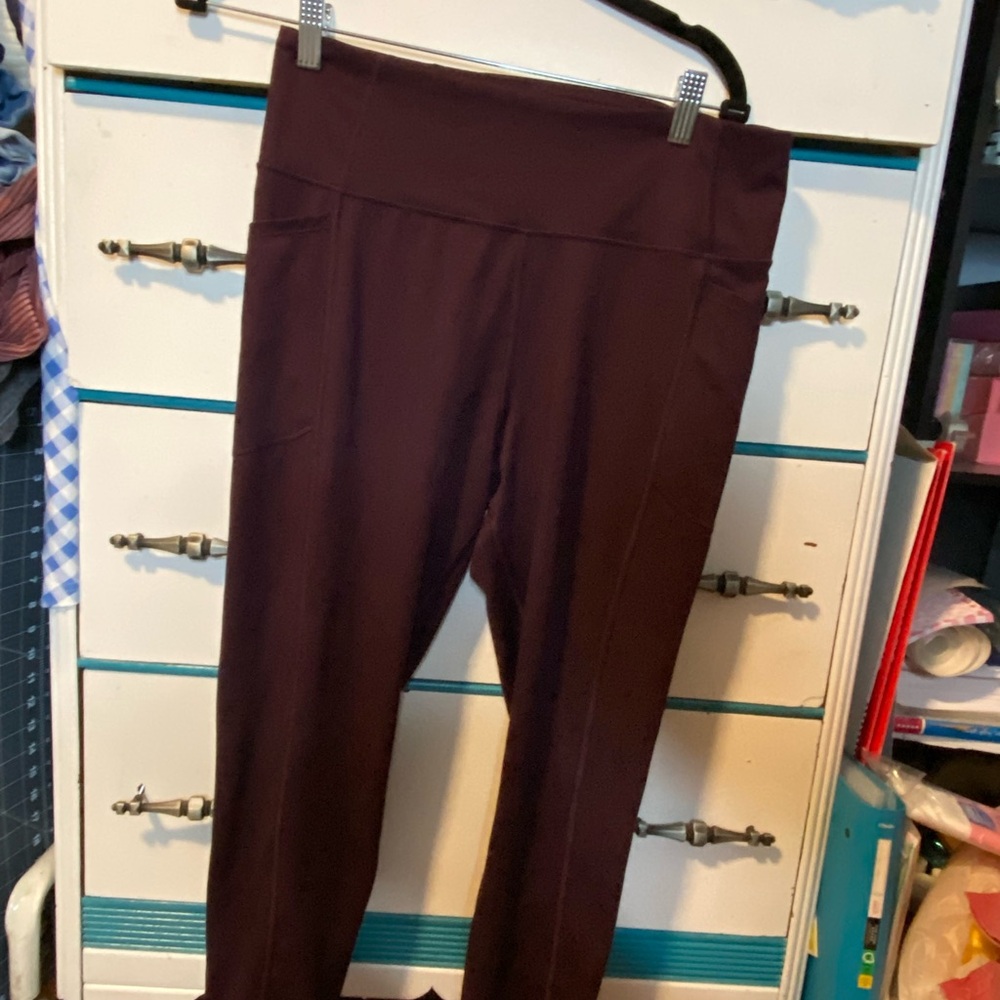 Victoria's Secret Deep Burgundy Leggings